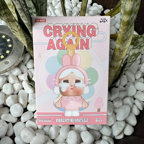 Labubu Pop Mart Crybaby “Crying Again” Vinyl Face Plush Blind Box - Picture 1 of 6